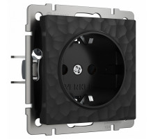 Розетка с заземлением без рамки Werkel Hammer W1271108 (черный)
