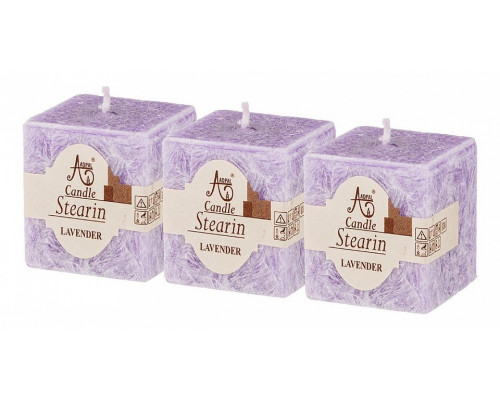 Набор из 3 свечей ароматических Lavender 348-798