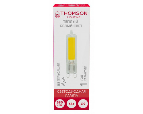 Лампа светодиодная Thomson G9 COB G9 6Вт 3000K TH-B4238
