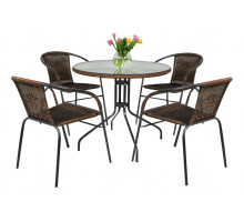 Набор уличный Николь-1А TLH-037AR2/080RR-D80 Cappuccino 4Pcs