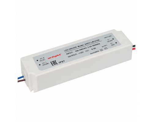 Блок питания Arlight  ARPV-LV12100-A (12V, 8.3A, 100W)