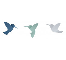 Набор из 9 фигур настенных (12.7x2.6x9.9 см) Hummingbird 1012966-022