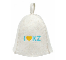 Шапка для бани универсальная I love KZ