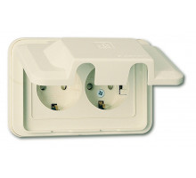 Розетка двойная с заземлением Imex 70 Wide Ivory WRP 2210