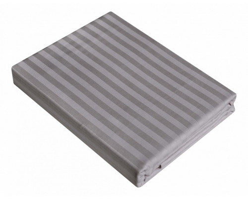 Простыня на резинке (200x220 см) Stripe Gray