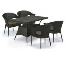 Набор уличный Кафе  Сулек T198A/Y97B-W53 4 Pcs Brown